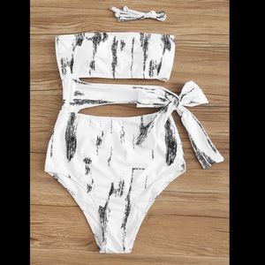 One piece cut out bikini